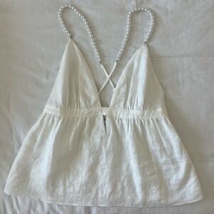 CAMI NYC NWT Elegant White Sleeveless Top